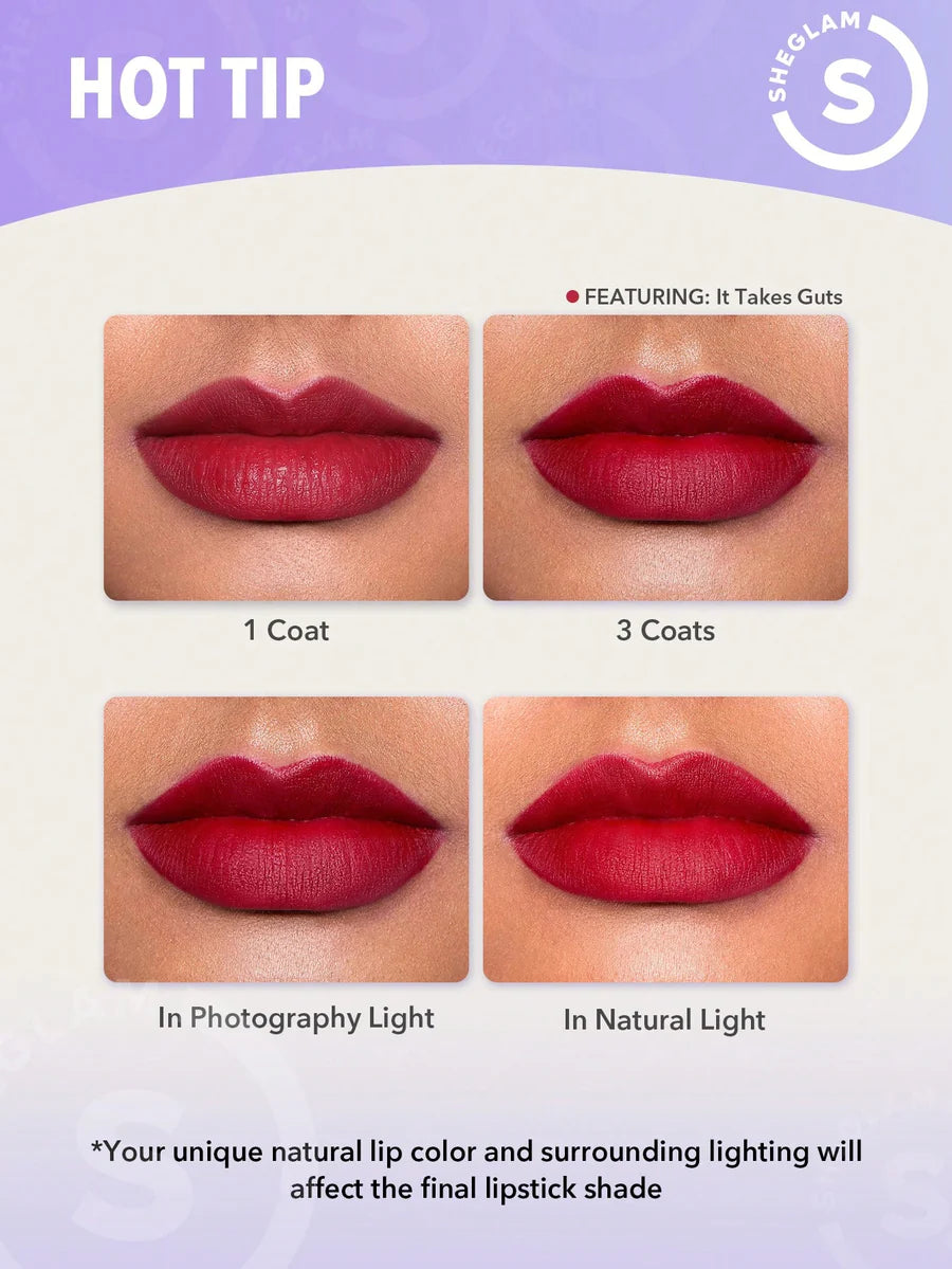 SHEGLAM Dynamatte Boom Long-lasting Matte Lipstick- Plot Twist 2.7g
