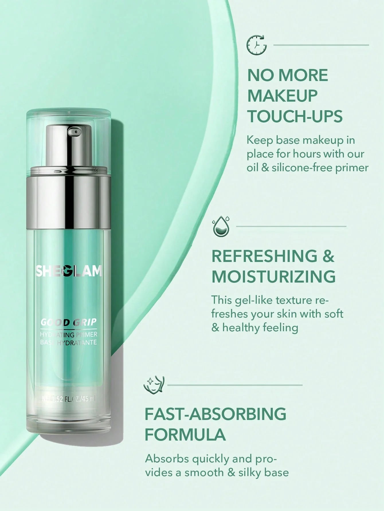 SHEGLAM Good Grip Hydrating Primer- Mint Blue 45ml