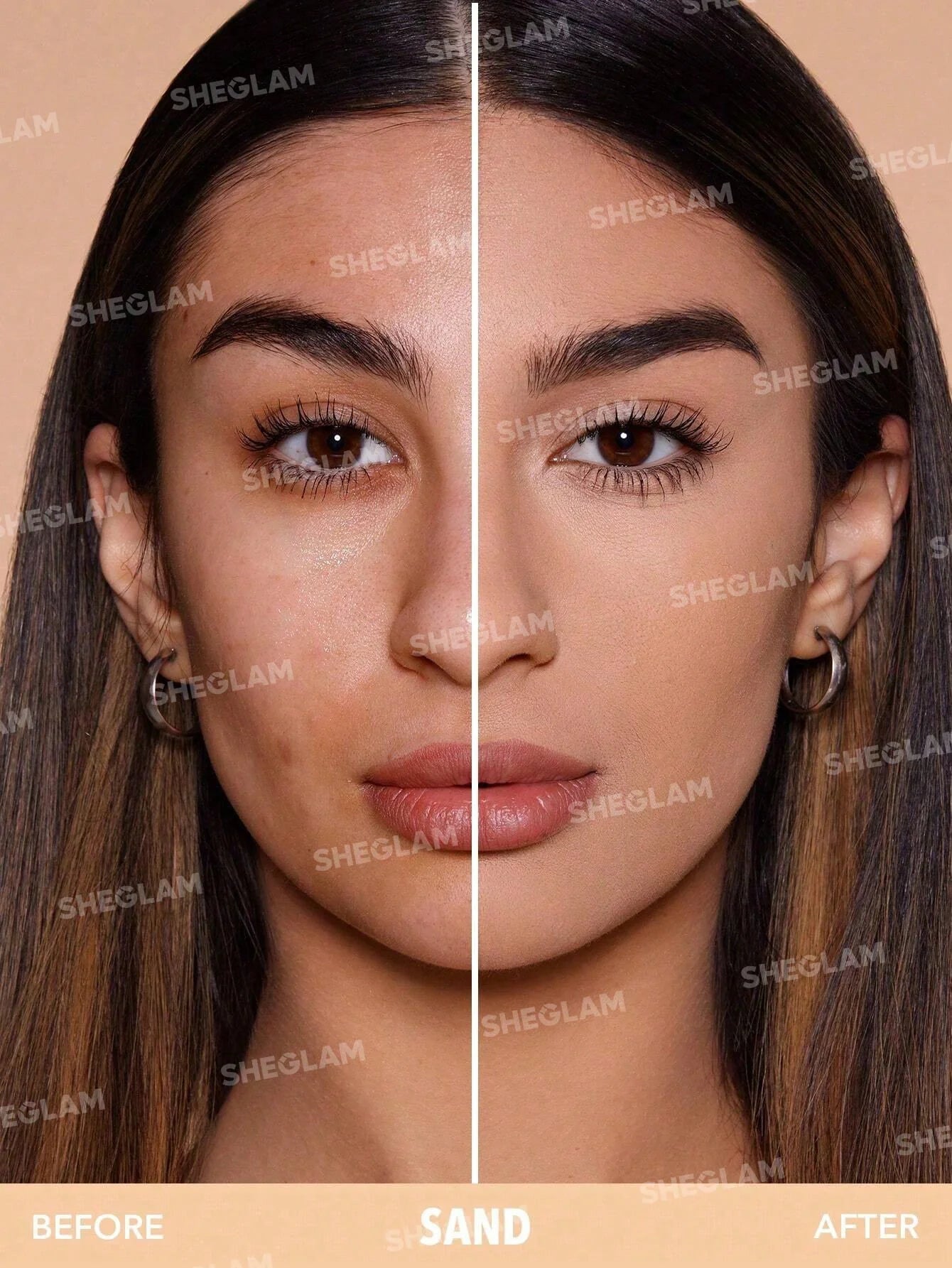 SHEGLAM Skin-Focus High Coverage Powder Foundation-Sand 11g