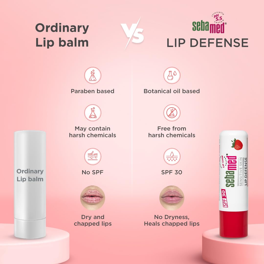 Sebamed Lip Defense Strawberry 4.8g