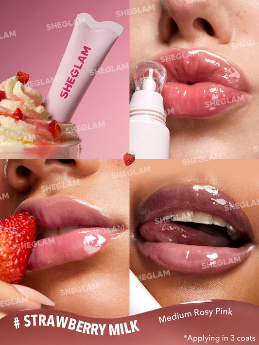 Sheglam Crystal Glaze Moisturizing Lip Care- Strawberry Milk