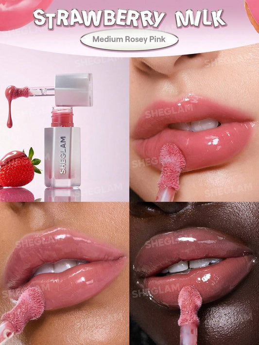 Sheglam Glass Lock Air Gloss-Strawberry Milk