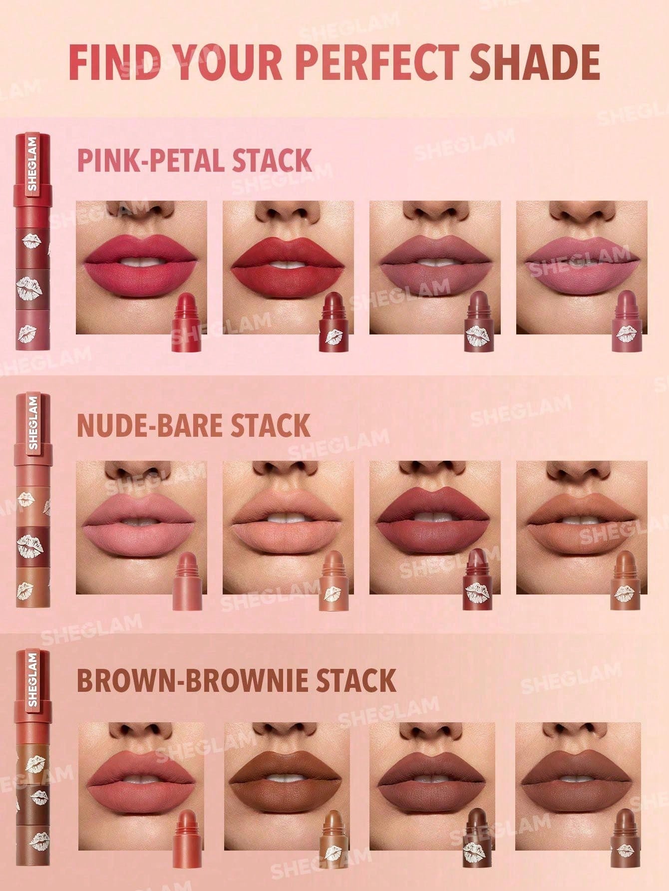 Sheglam Mega Lip Stacks- Bare Stack