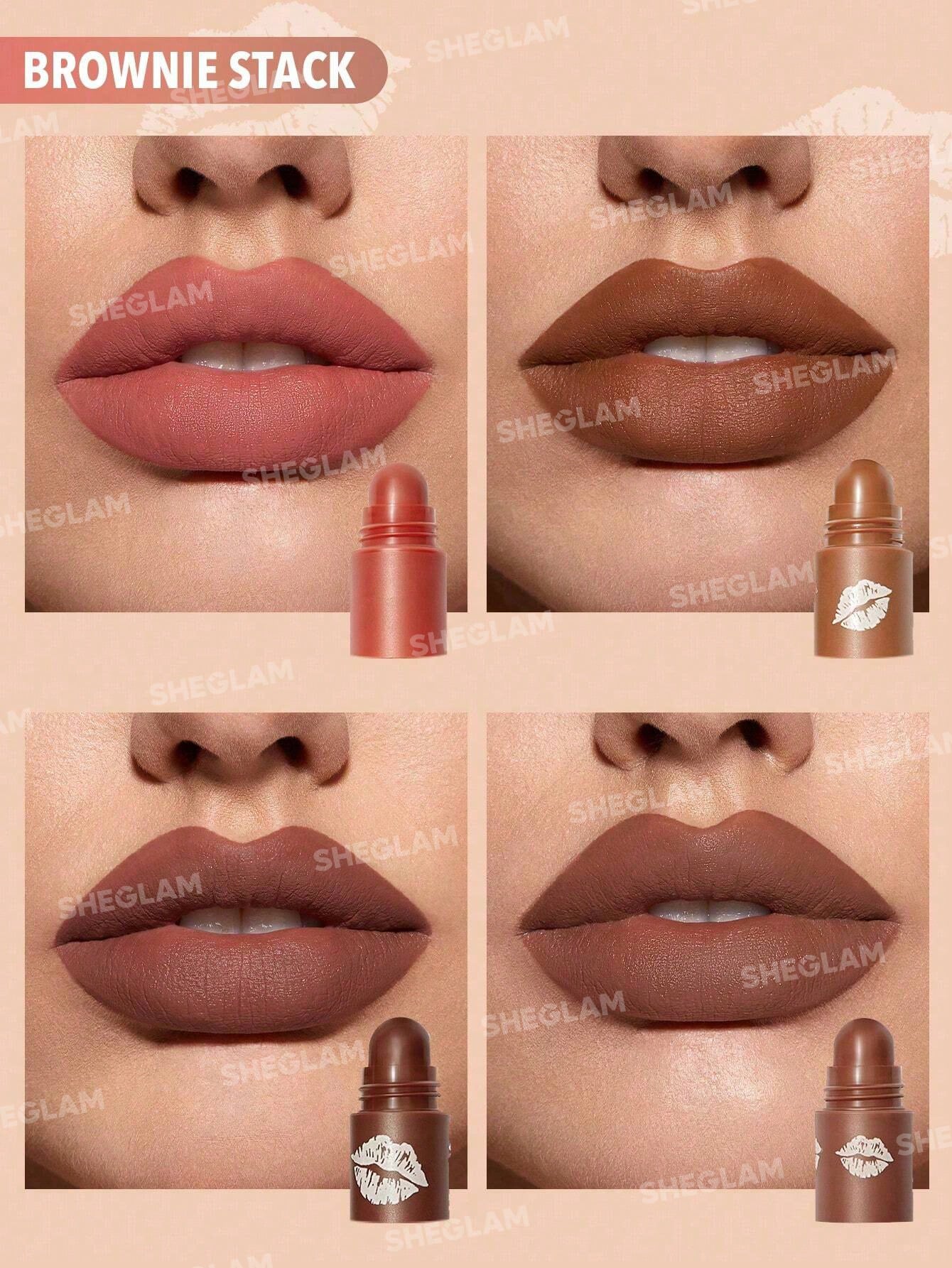 Sheglam Mega Lip Stacks- Brownie Stack