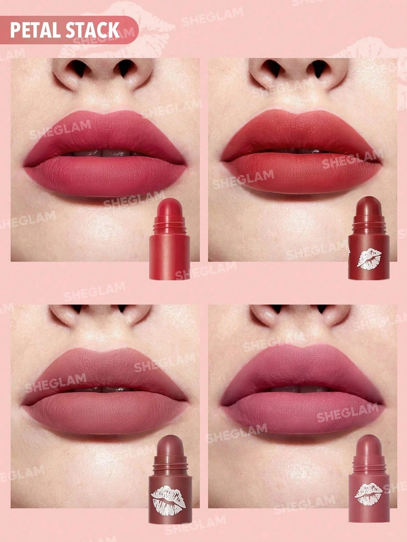Sheglam Mega Lip Stacks-Pink- Petal Stack