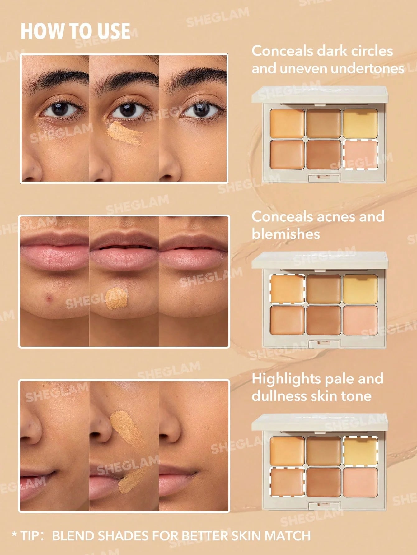 Sheglam Multi-Fix Concealer and Color Corrector- Dulce de Leche 9g