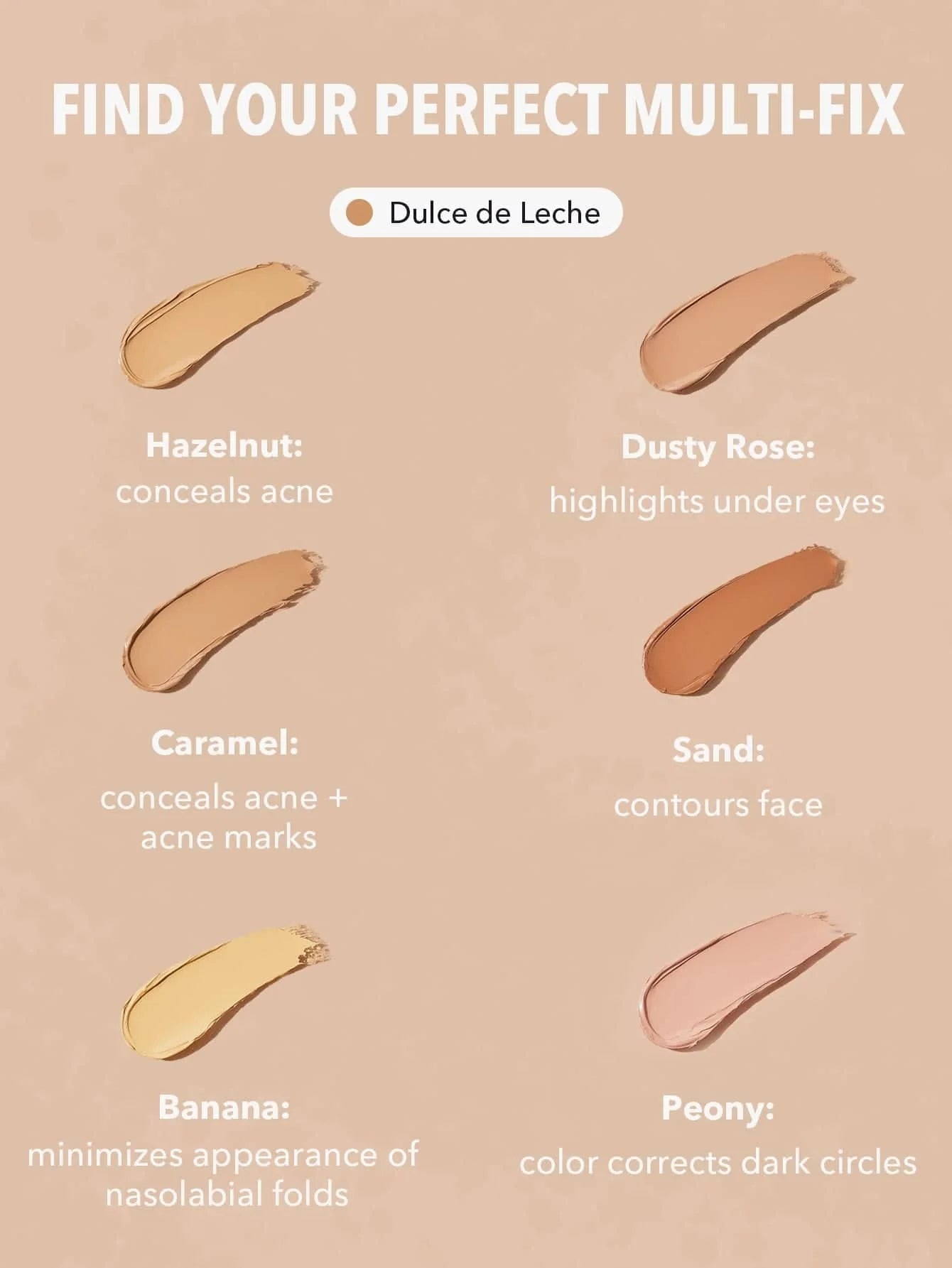 Sheglam Multi-Fix Concealer and Color Corrector- Dulce de Leche 9g