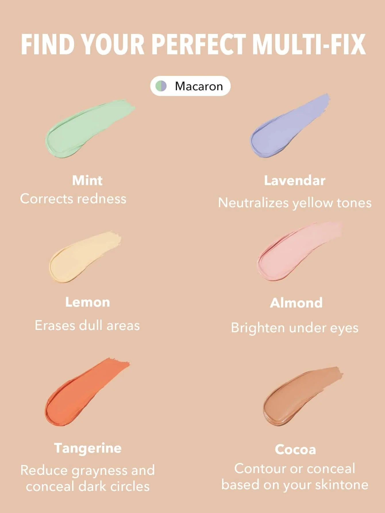 Sheglam Multi-Fix Concealer and Color Corrector- Macaron 9g