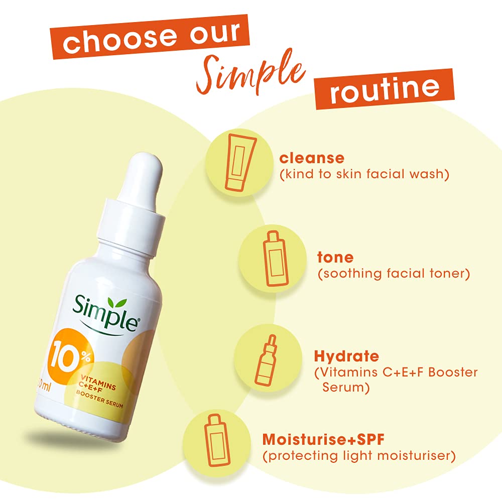 Simple Booster Serum 10% Vitamin C+E+F 30ml