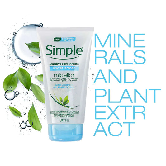 Simple Water Boost Micellar Facial Gel Wash 150ml