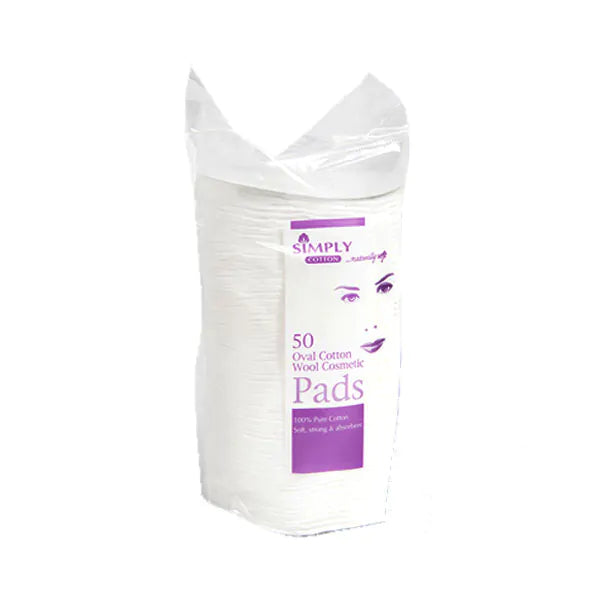 Simply Cotton 50 Round Cotton Wool Cosmetic Pads