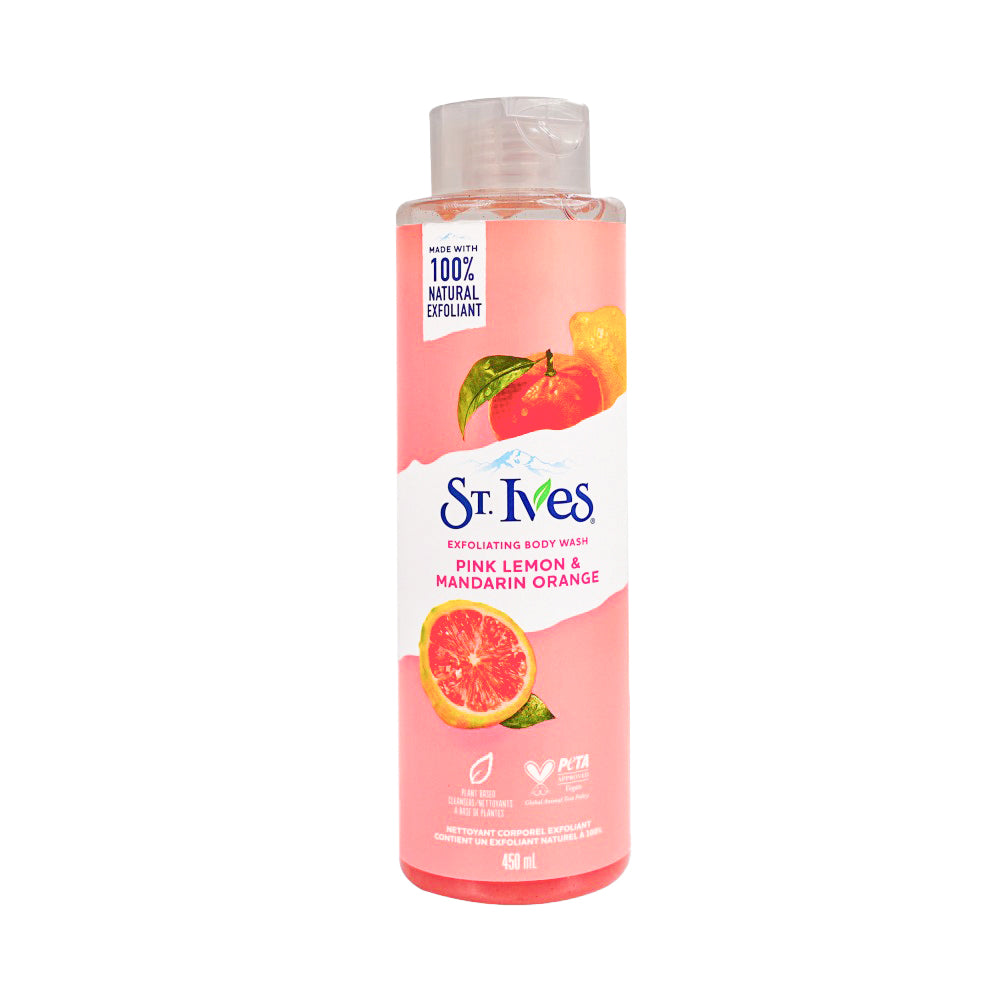 St. Ives Exfoliating Body Wash with Pink Lemon & Mandarin Orange 450ml
