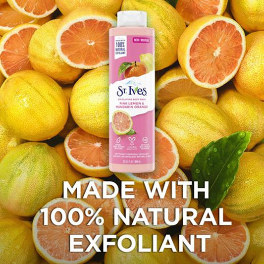 St. Ives Exfoliating Body Wash with Pink Lemon & Mandarin Orange 450ml