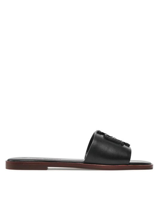 Tory Burch Ines Flat Sandals- Black (7.5)