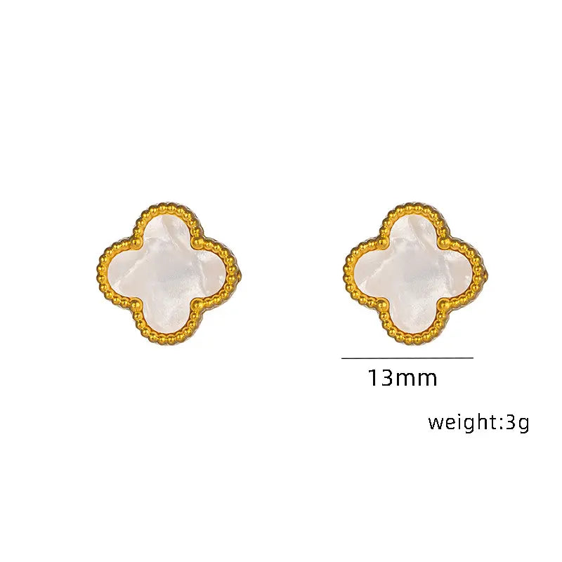 Women's New Four-leaf Clover Stainless Steel Earrings