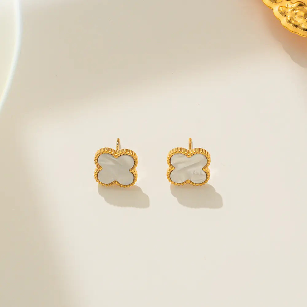 Women's New Four-leaf Clover Stainless Steel Earrings