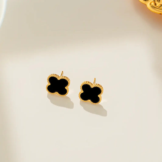 Women's New Four-leaf Clover Stainless Steel Earrings