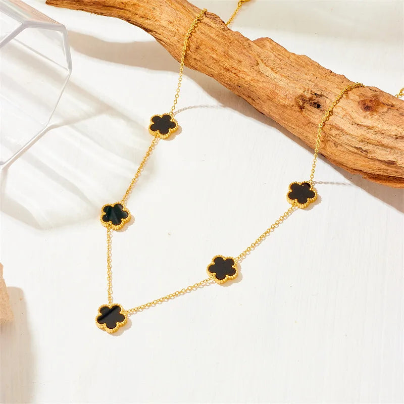 Women's New Four-leaf Clover Stainless Steel Necklace