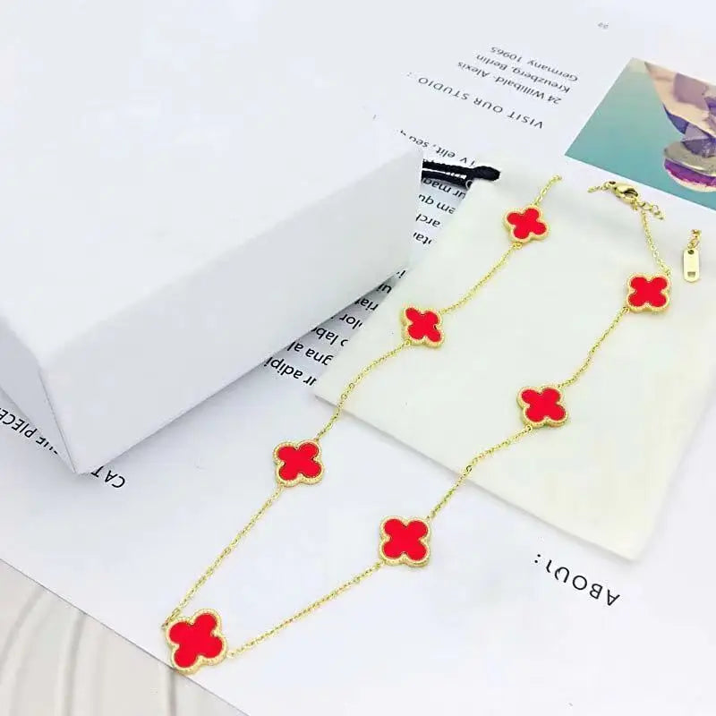 Women's New Four-leaf Clover Stainless Steel Necklace
