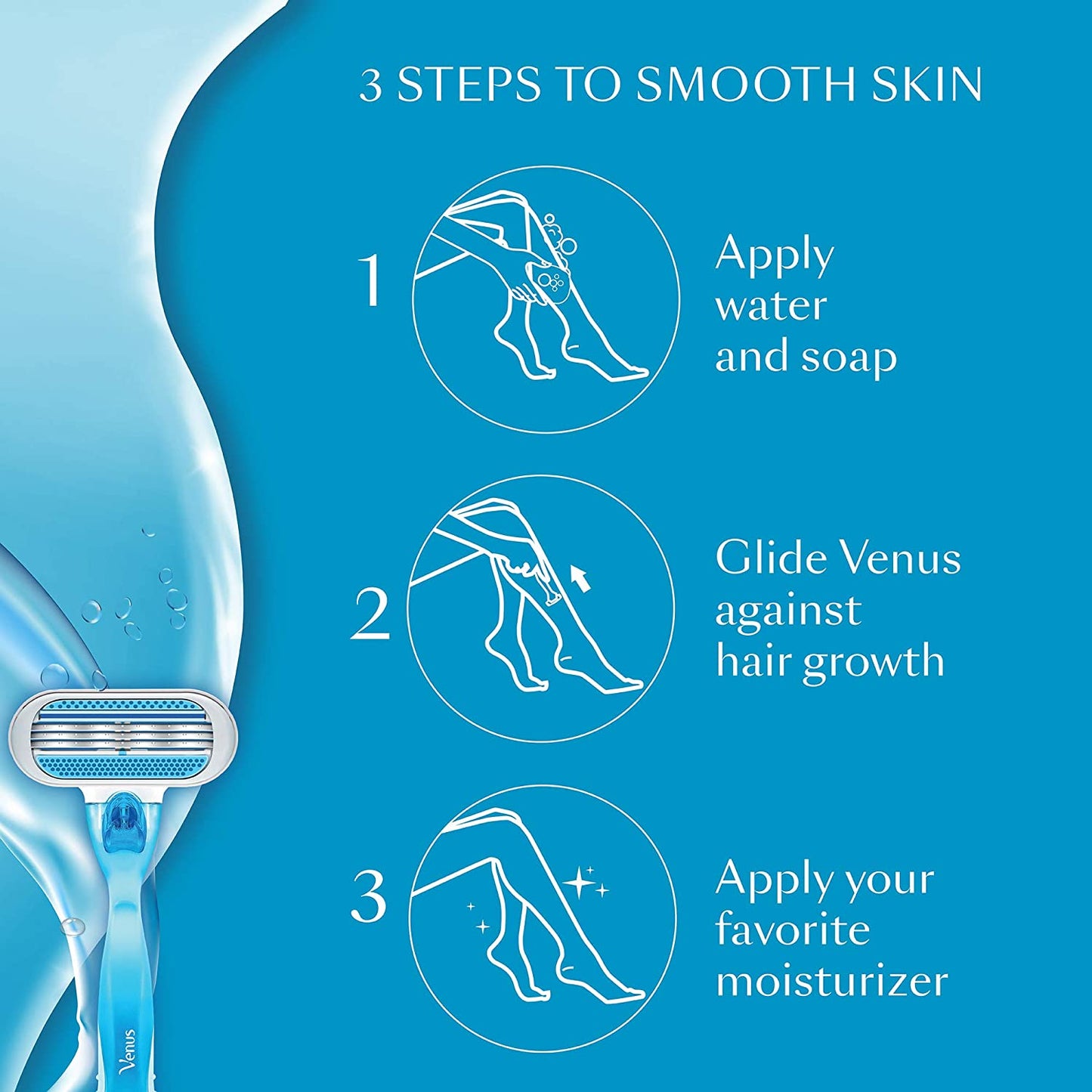 Gillette Venus Hair Removal Razor with Aloe Extract for Women