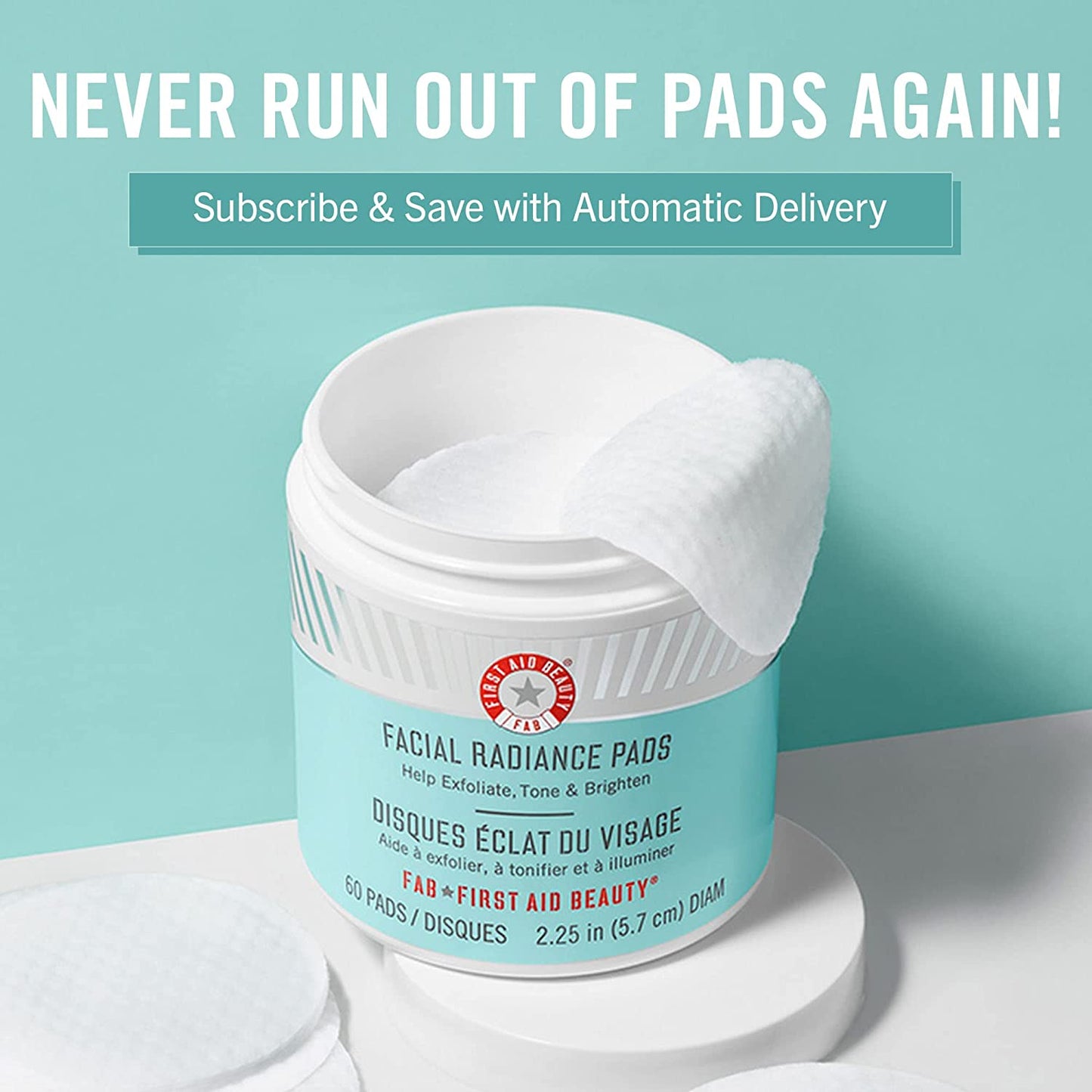 First Aid Beauty Facial Radiance Pads, 60 Count