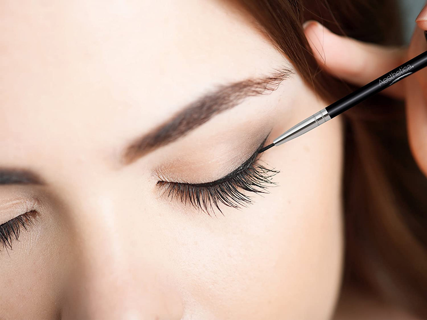 Aesthetica Pro Brush Series 3-Piece Eyeliner, Brow & Spoolie Brush Set