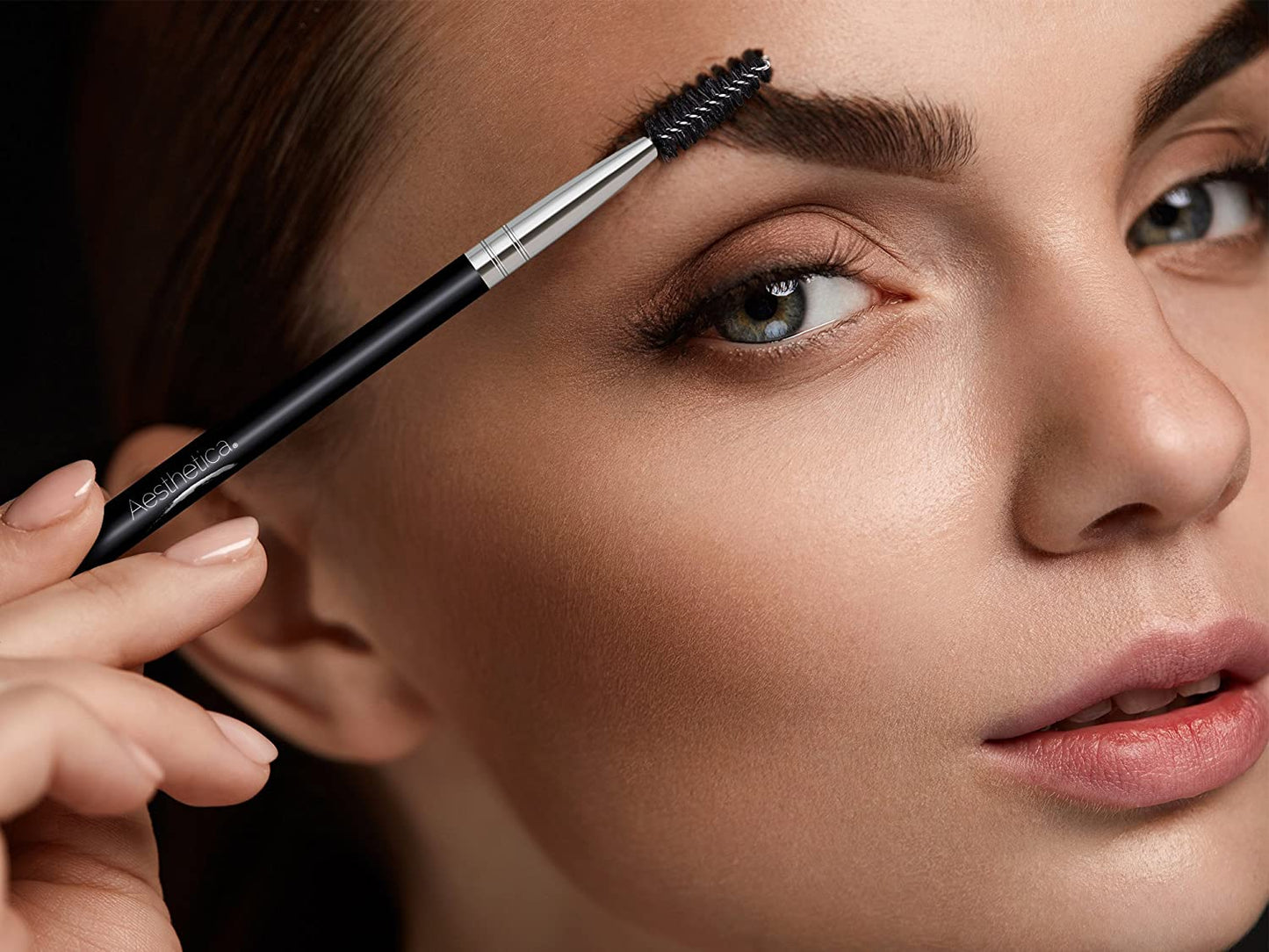 Aesthetica Pro Brush Series 3-Piece Eyeliner, Brow & Spoolie Brush Set