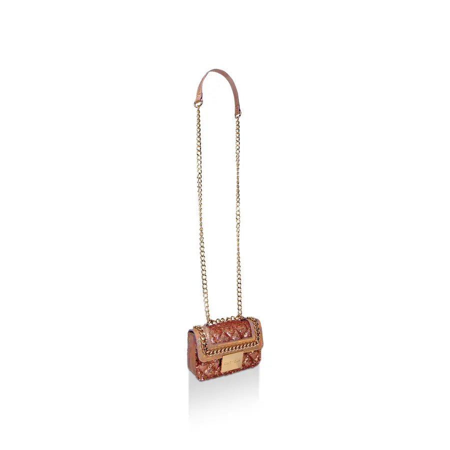 Carvela Micro Bailey Pink Sequin Micro Cross Body Handbag