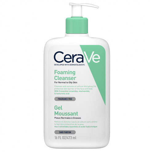 CeraVe Foaming Cleanser For Normal To Oily Skin Gel Moussant-473ml