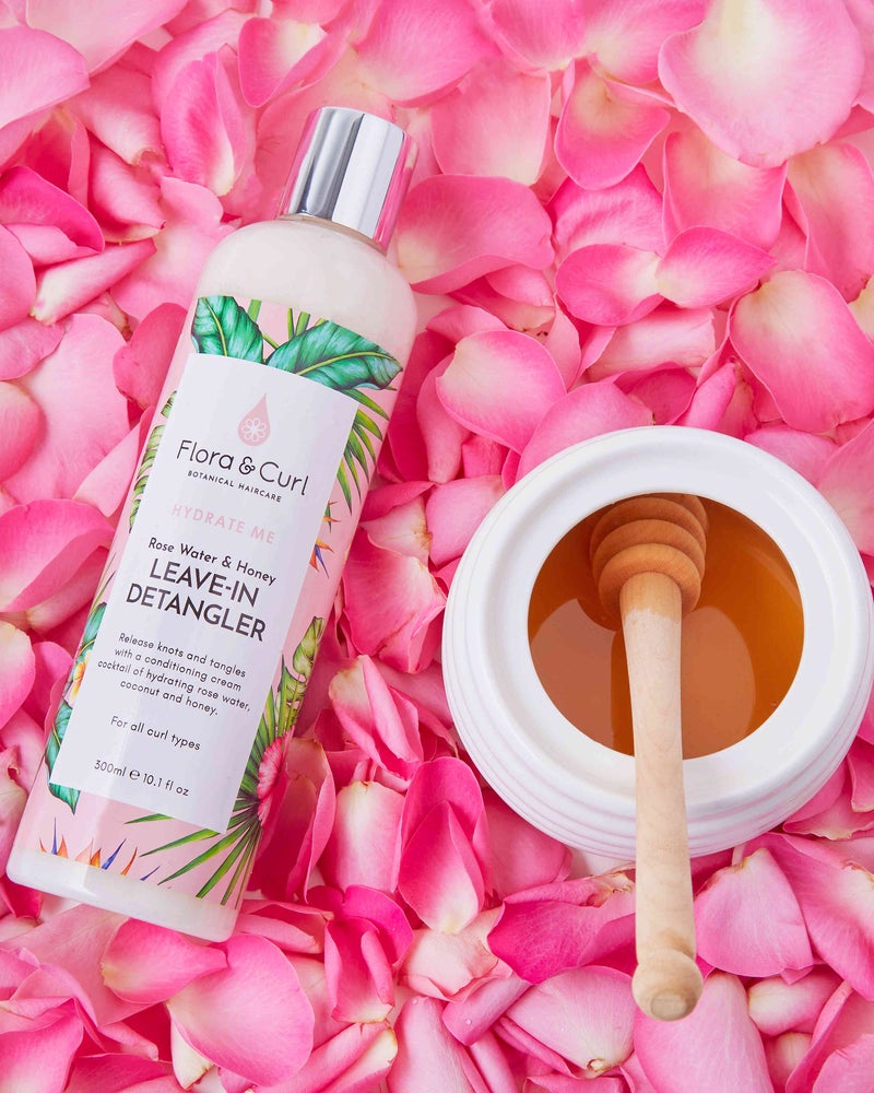 Flora & Curl Hydrate Me Rose Water & Honey Leave-in Detangler 300ml