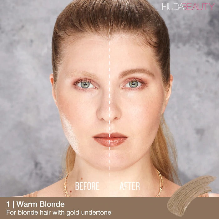 Huda Beauty #BombBrows Full 'n Fluffy Volumizing Fiber Gel- 1 Warm Blonde