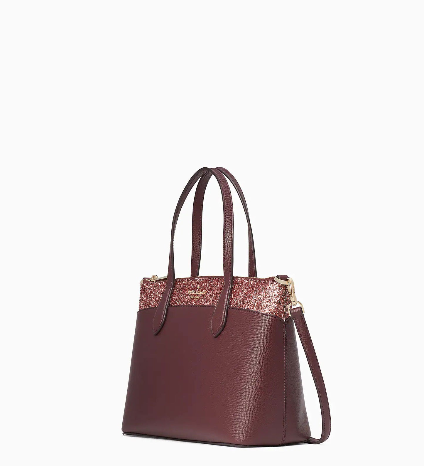 Kate Spade Flash Glitter Satchel Bag- Cherrywood