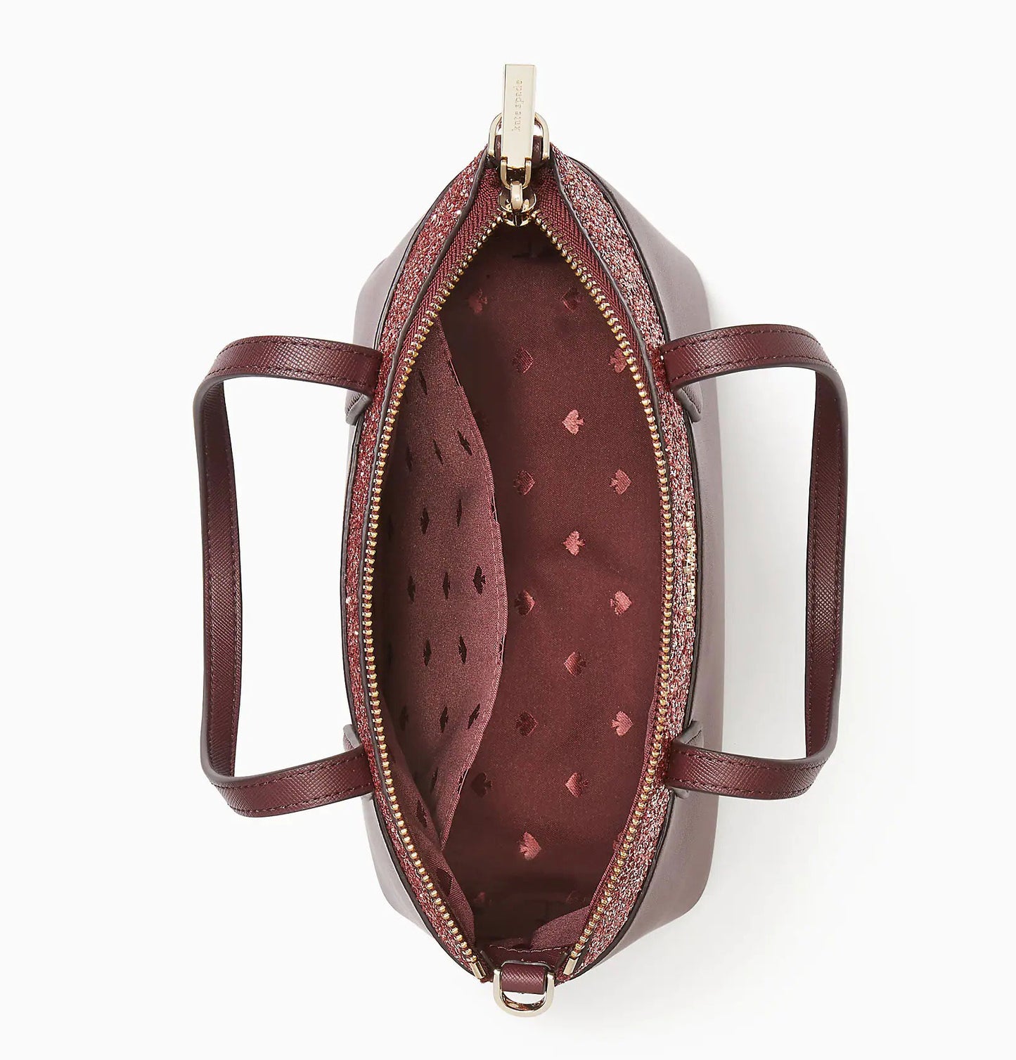 Kate Spade Flash Glitter Satchel Bag- Cherrywood
