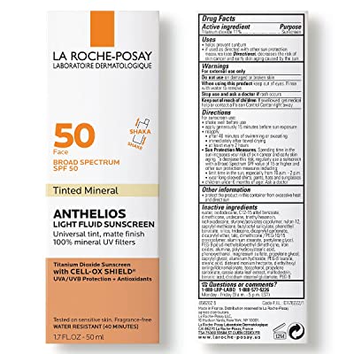 La Roche-Posay Anthelios Tinted Mineral Light Sunscreen Fluid SPF50, 50ml