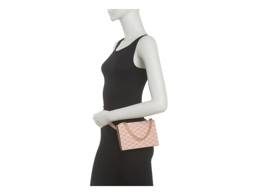 MICHAEL KORS Pull Chain Leather Belt Bag-Pink