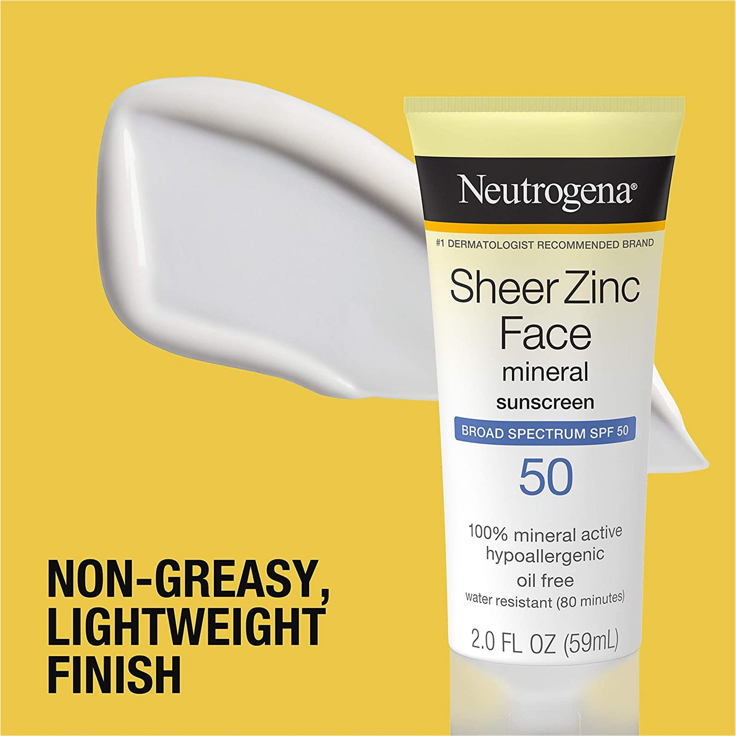 Neutrogena Sheer Zinc Face Mineral Sunscreen SPF50 59ml