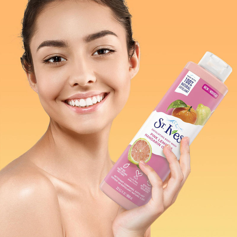 St. Ives Exfoliating Body Wash with Pink Lemon & Mandarin Orange 650ml