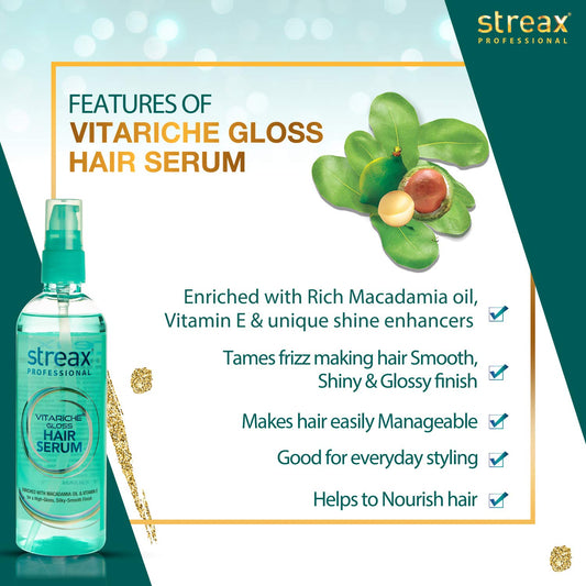 Streax Vitariche Gloss Hair Serum 45ml