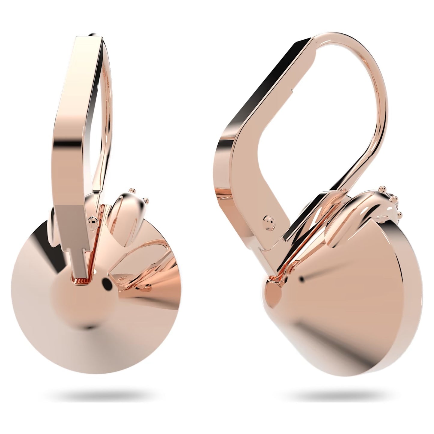 Swarovski Bella V Drop Earrings Round Cut, Pink