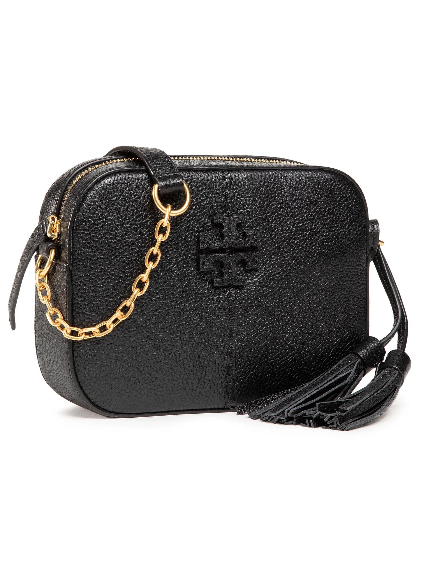 Tory Burch McGraw Leather Camera Bag- Black