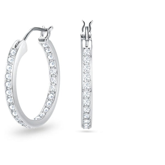 Swarovski Sommerset Earrings White, Rhodium plated 5616262