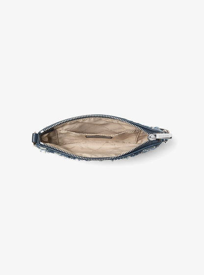Michael Kors Jet Set Small Denim Wristlet Bag– Washed Denim