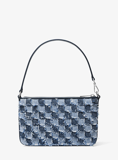Michael Kors Jet Set Small Denim Wristlet Bag– Washed Denim