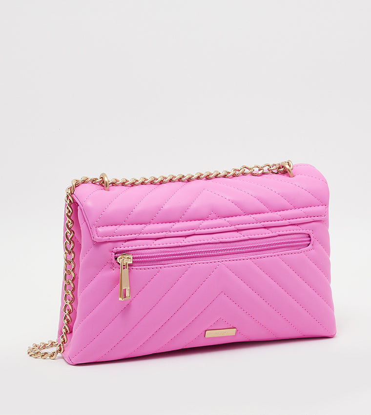 Aldo Elberenna Quilted Crossbody Bag- Pink