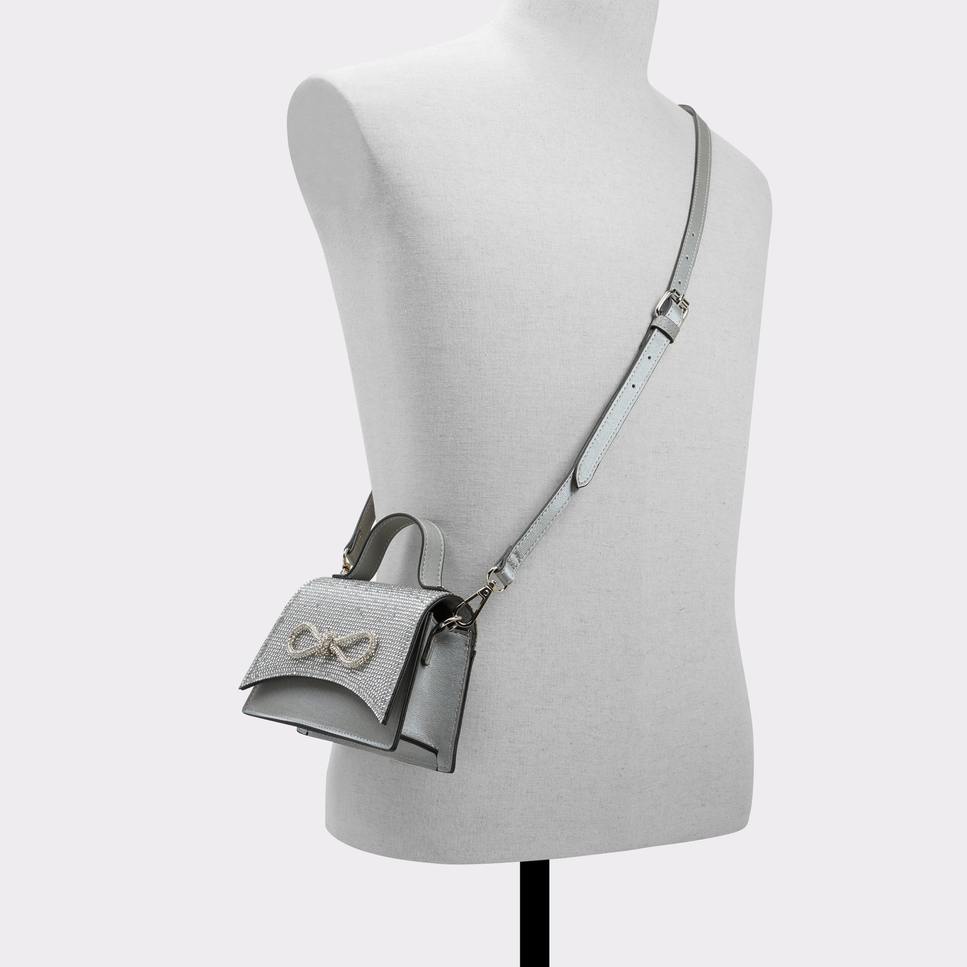 Aldo Papionne Top Handle Bag- Silver