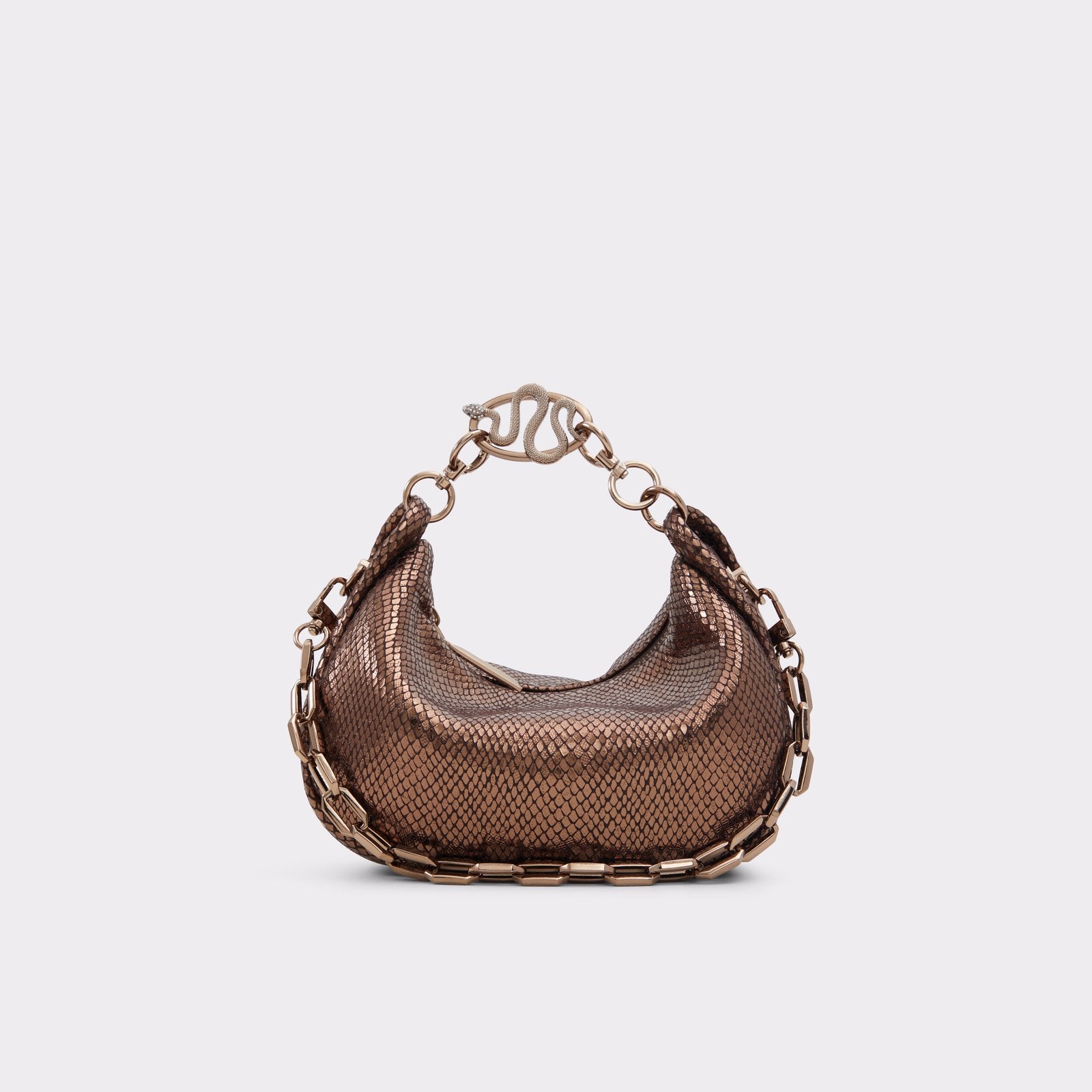Aldo Pythonnx Shoulder Bag- Bronze