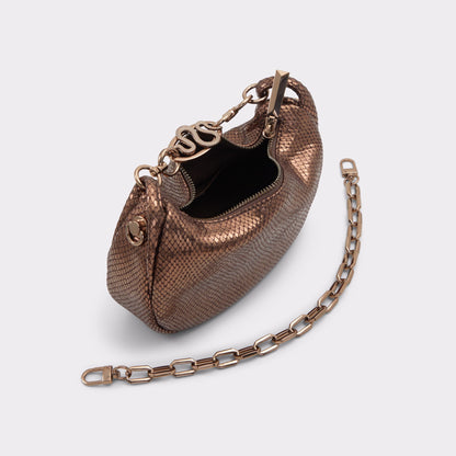 Aldo Pythonnx Shoulder Bag- Bronze
