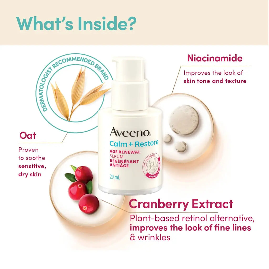 Aveeno Calm + Restore Age Renewal Serum 29ml