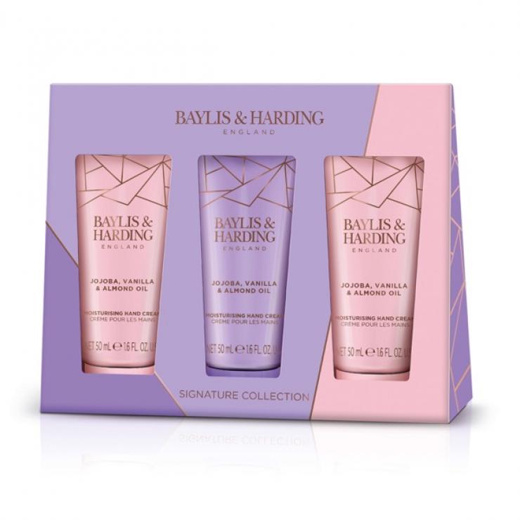 Baylis & Harding Jojoba, Vanilla & Almond Oil Hand Cream Trio Set