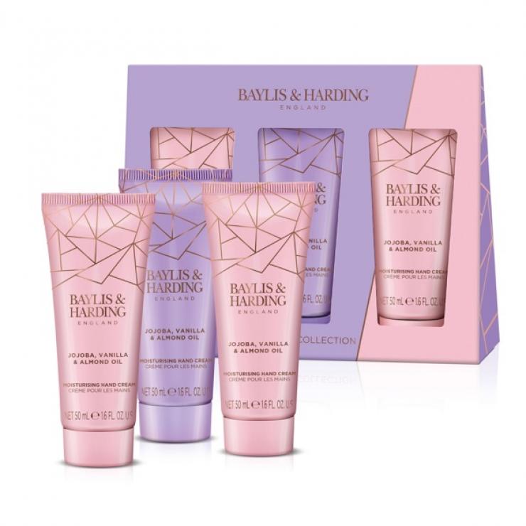 Baylis & Harding Jojoba, Vanilla & Almond Oil Hand Cream Trio Set